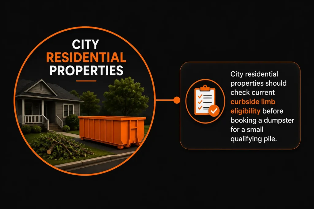 dumpster for city residential properties